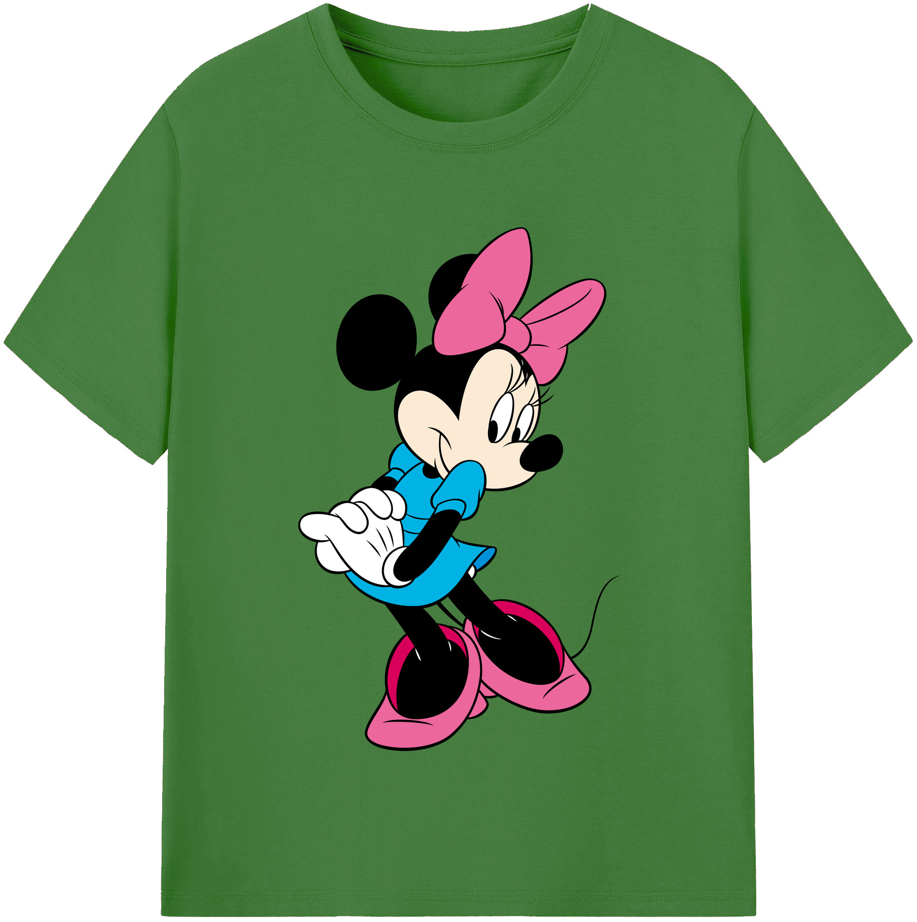 （画像用） ミッキーマウス Mickey Mouse レディースカジュアルプリントTシャツ（綿100％）
